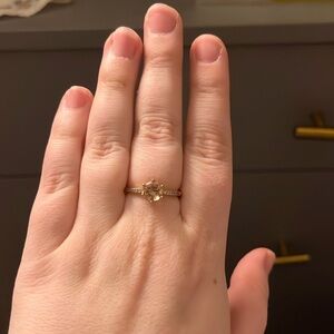 Pandora Pink Sparkling Crown Solitaire Ring size 56